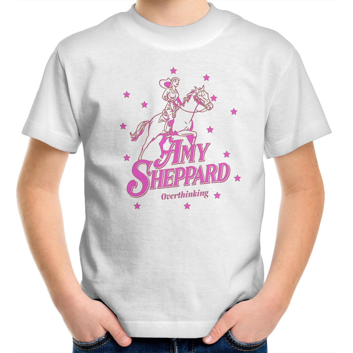 Overthinking in Pink Kids T-Shirt