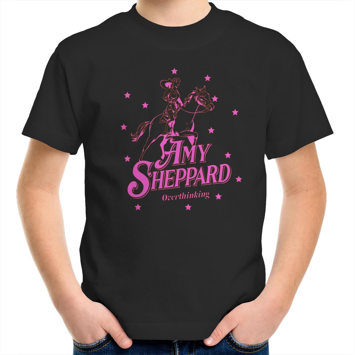Overthinking in Pink Kids T-Shirt